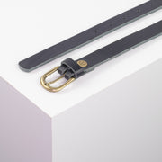 Ledergürtel 2cm mit Schnalle Luzern messing navi ohne Muster