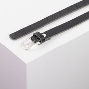 Ledergürtel 2cm mit Schnalle Cadiz schwarz ohne Muster