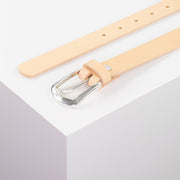 Ledergürtel 2,5cm mit Schnalle Auckland natur ohne Muster