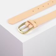 Ledergürtel 3cm mit Schnalle Conil messing natur ohne Muster