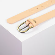 Ledergürtel 3cm mit Schnalle Nizza messing natur ohne Muster
