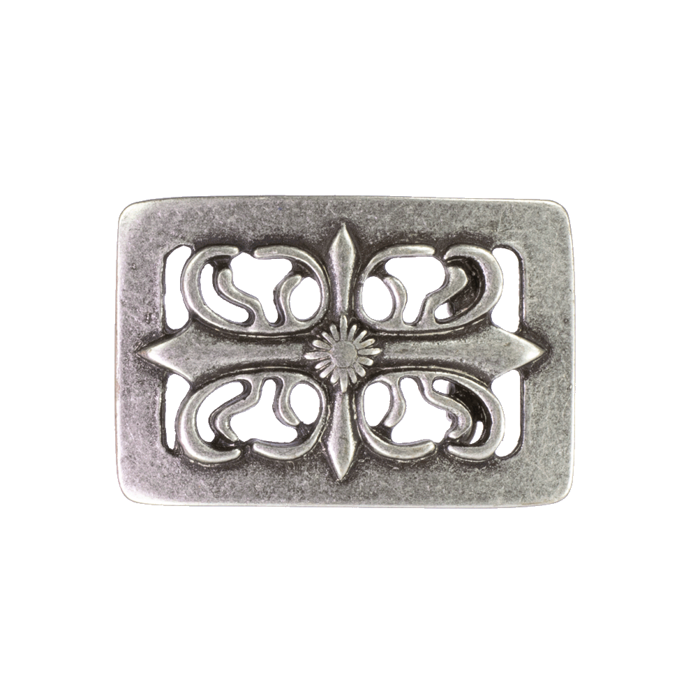 Gürtelschnalle 3,5cm Ritter silber