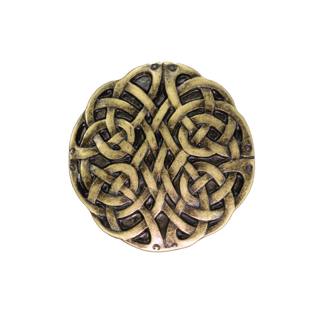 Gürtelschnalle 4cm Gordischer Knoten messing