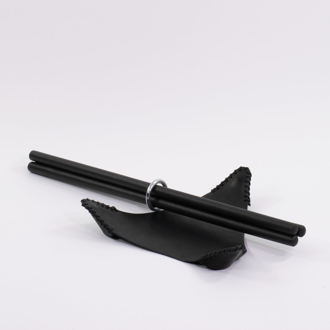 Lederhocker Größe L schwarz