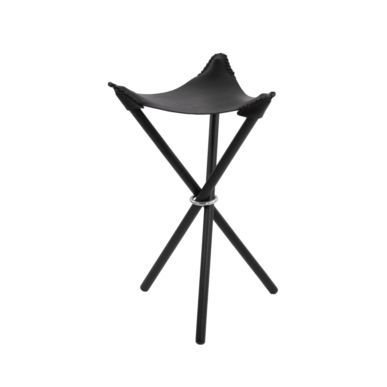 Lederhocker Größe L schwarz