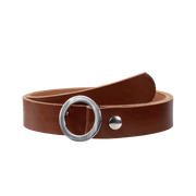 Ledergürtel 3,5cm mit Schnalle Ronda cognac ohne Muster
