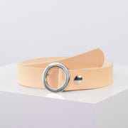 Ledergürtel 3,5cm mit Schnalle Ronda natur ohne Muster