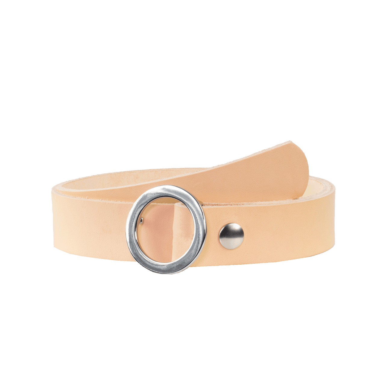 Ledergürtel 3,5cm mit Schnalle Ronda natur ohne Muster