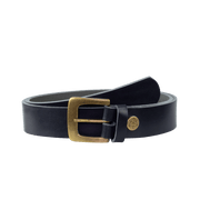 Ledergürtel 3,5cm mit Schnalle Madrid messing navi ohne Muster
