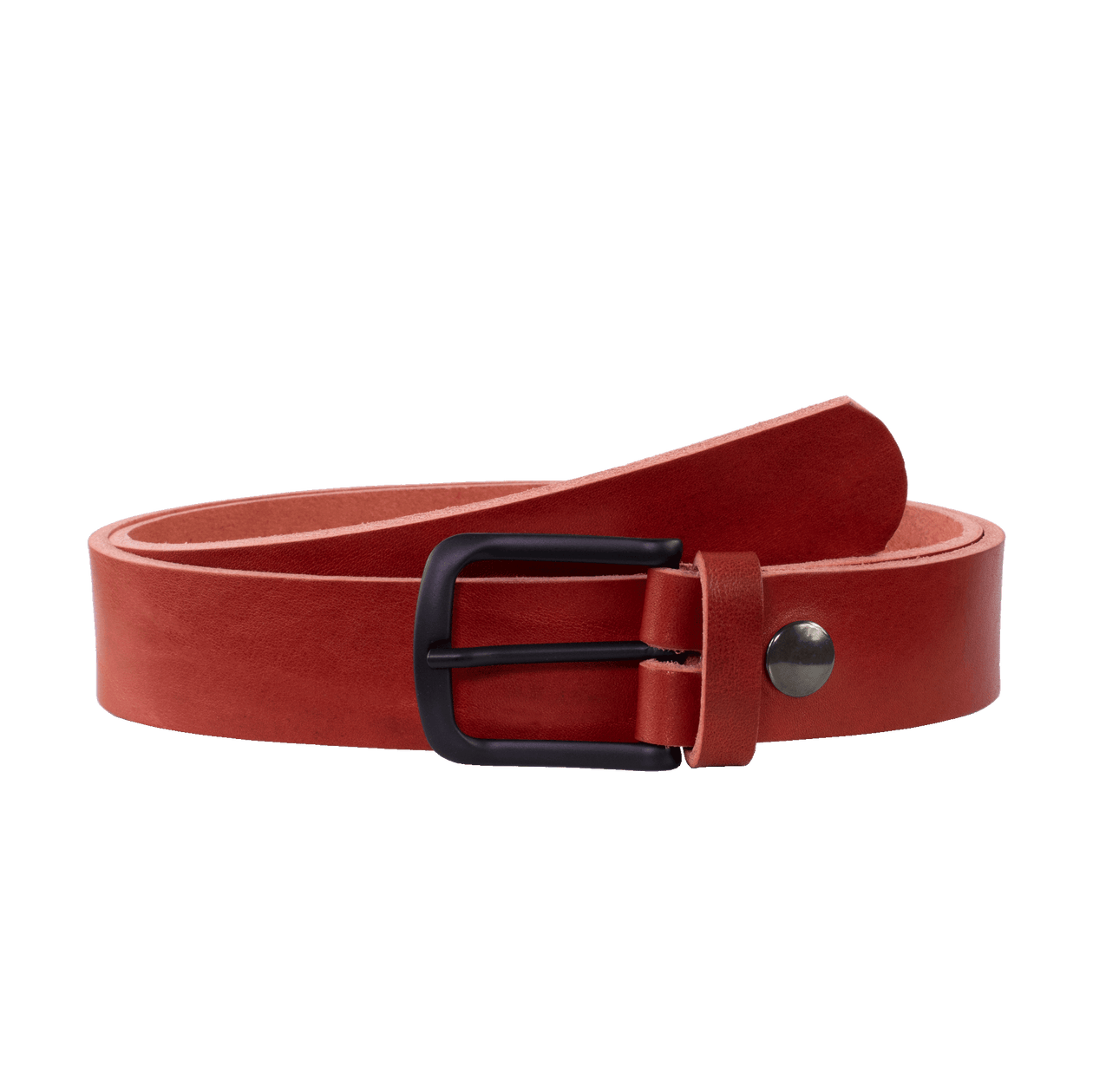 Ledergürtel 3,5cm mit Schnalle Rio rot ohne Muster