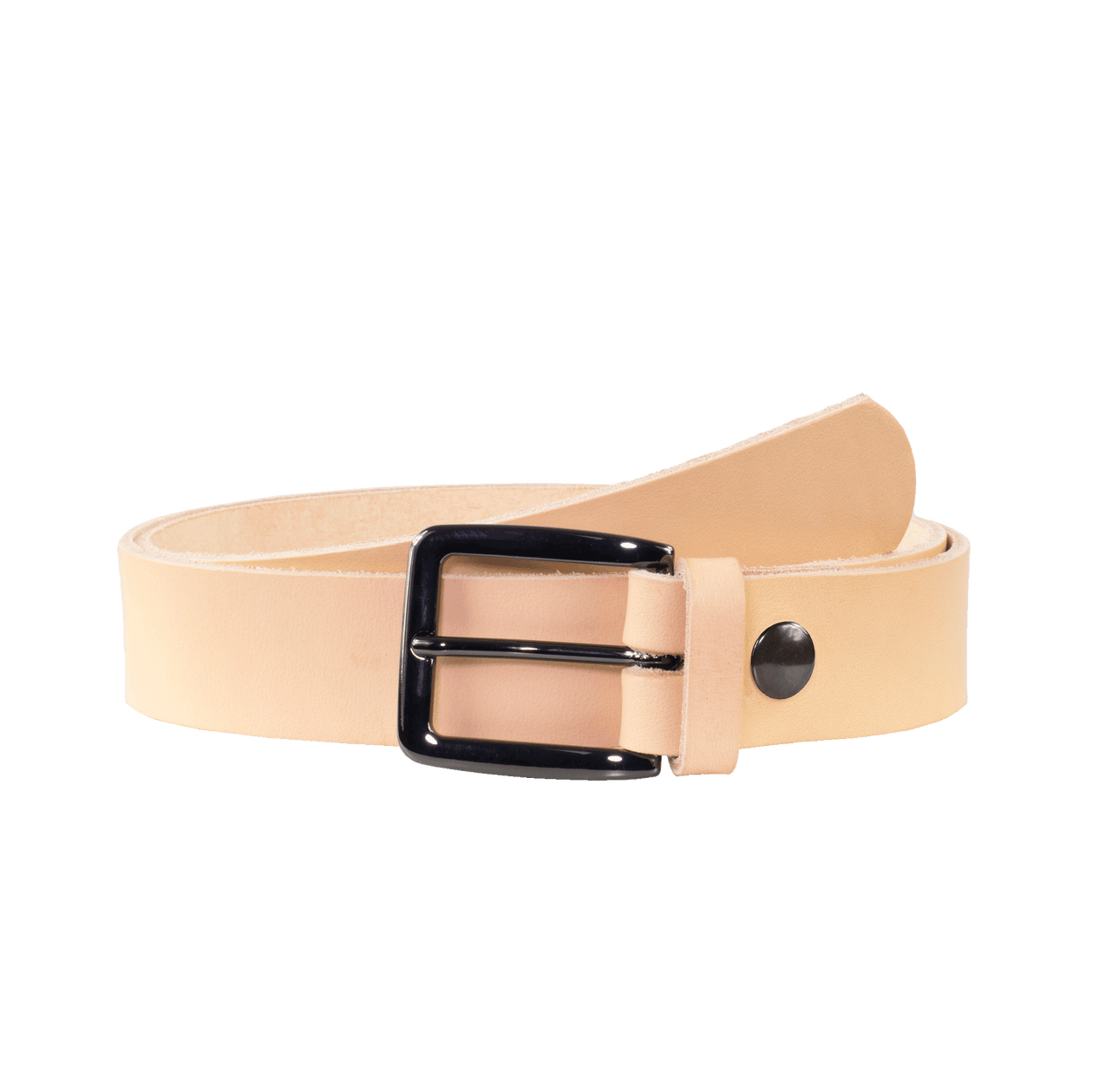 Ledergürtel 3,5cm mit Schnalle Prag natur ohne Muster