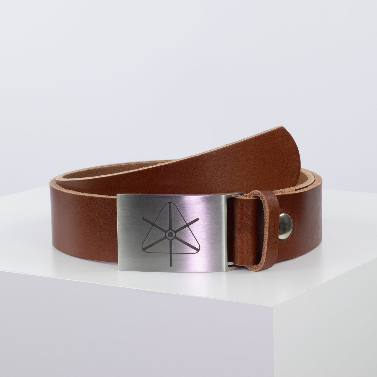 Ledergürtel 4cm mit Schnalle Siegenthaler cognac ohne Muster