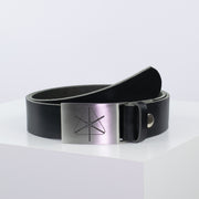 Ledergürtel 4cm mit Schnalle Siegenthaler schwarz ohne Muster