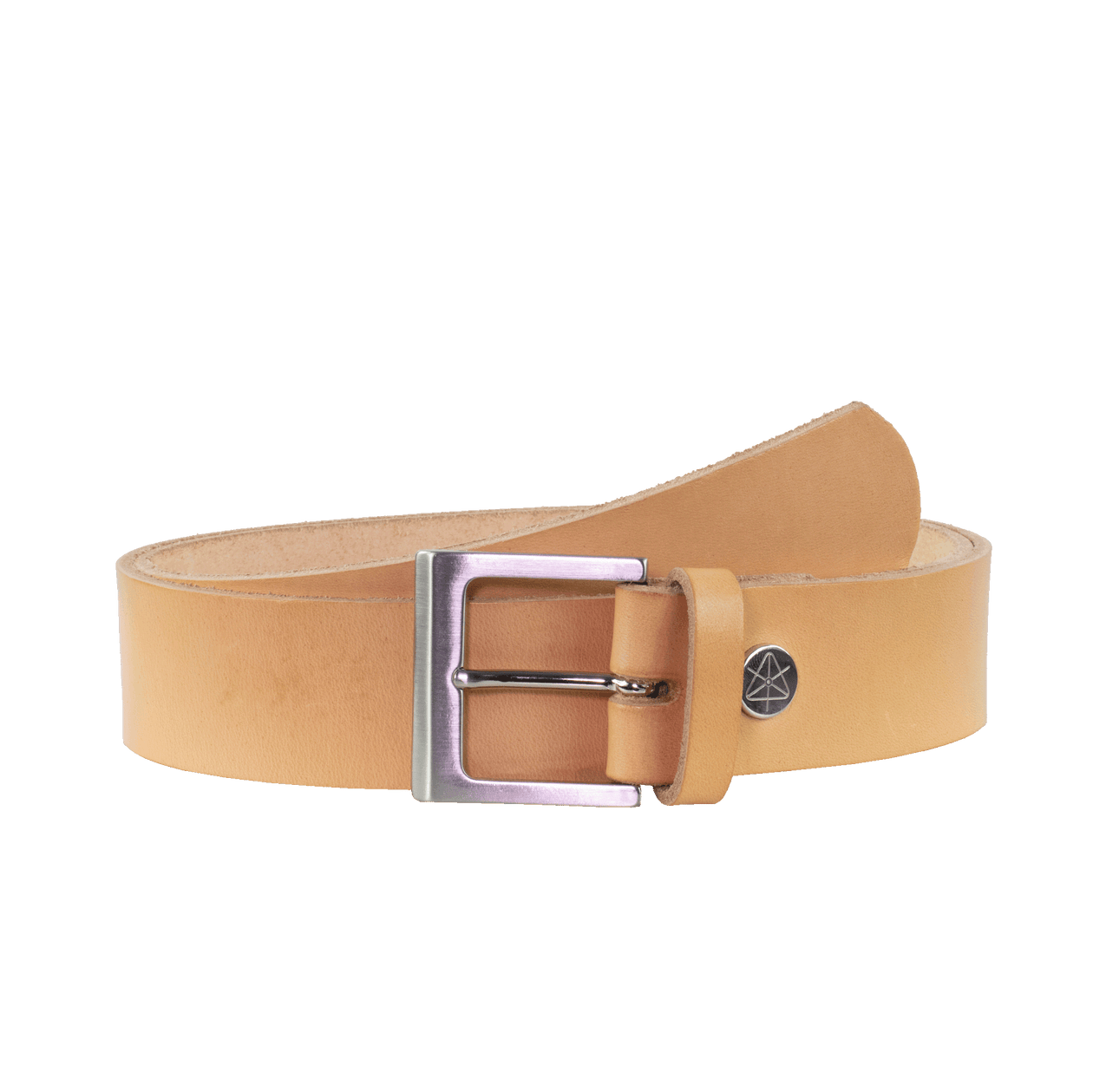 Ledergürtel 4cm mit Schnalle Graz silber glänzend natur ohne Muster