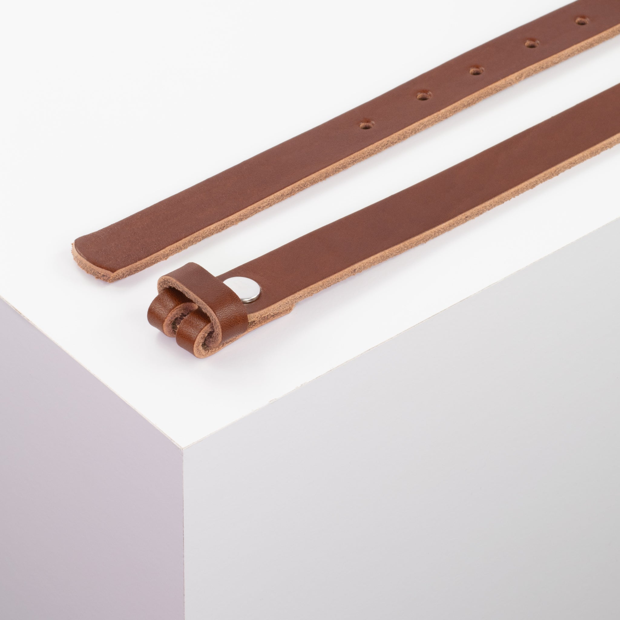 Ledergürtel 2cm cognac ohne Muster#farbe_cognac