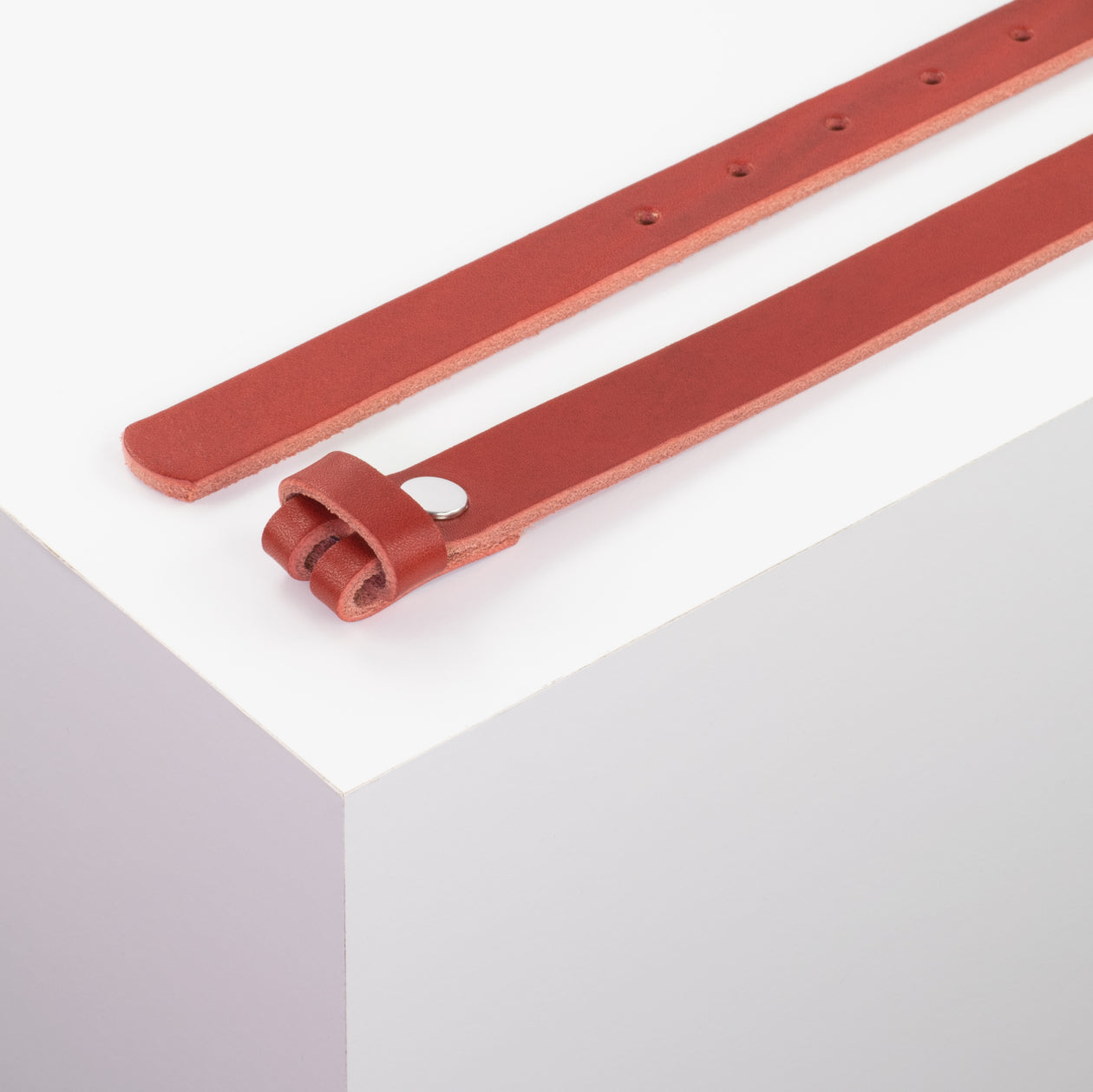 Ledergürtel 2cm rot ohne Muster#farbe_rot