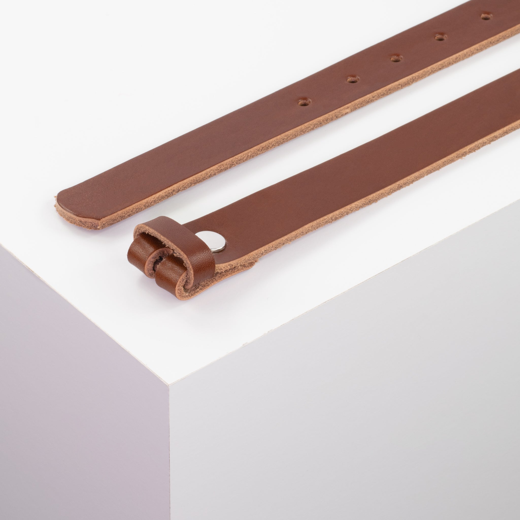 Ledergürtel 2.5cm cognac ohne Muster#farbe_cognac