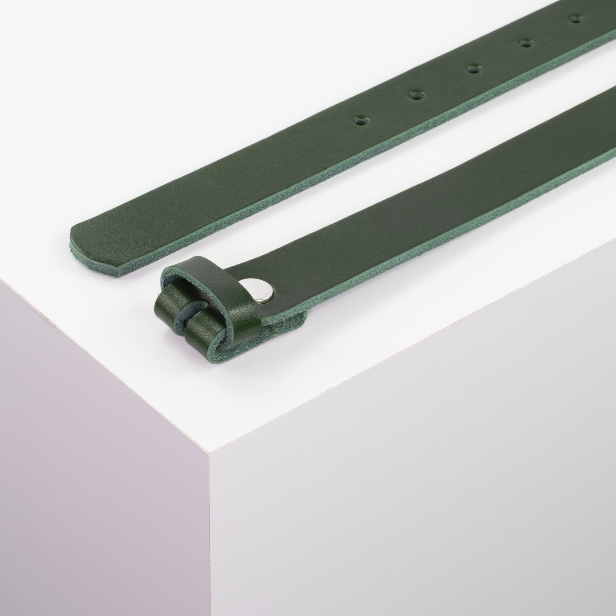 Ledergürtel 2.5cm gruen ohne Muster#farbe_gruen