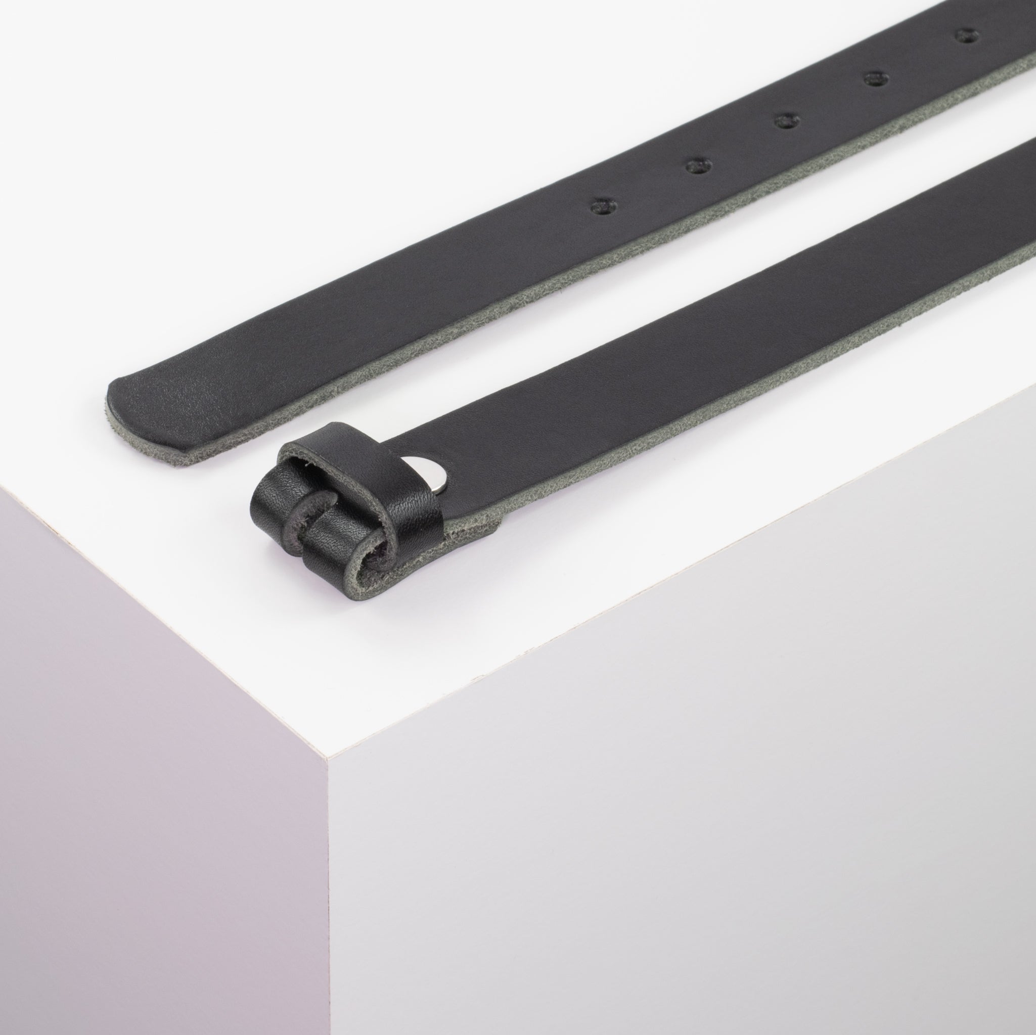 Ledergürtel 2.5cm schwarz ohne Muster#farbe_schwarz