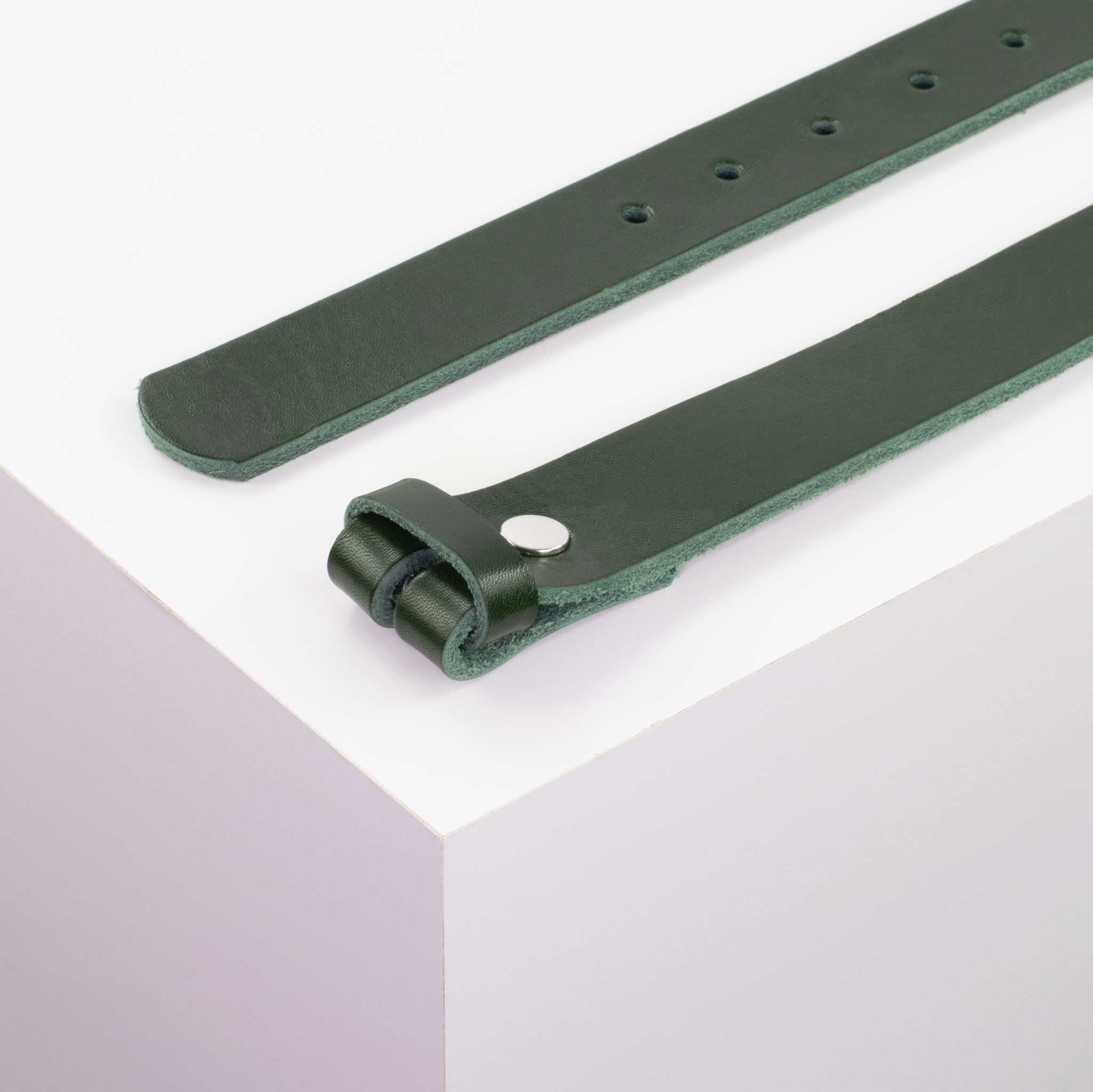 Ledergürtel 3cm gruen ohne Muster#farbe_gruen