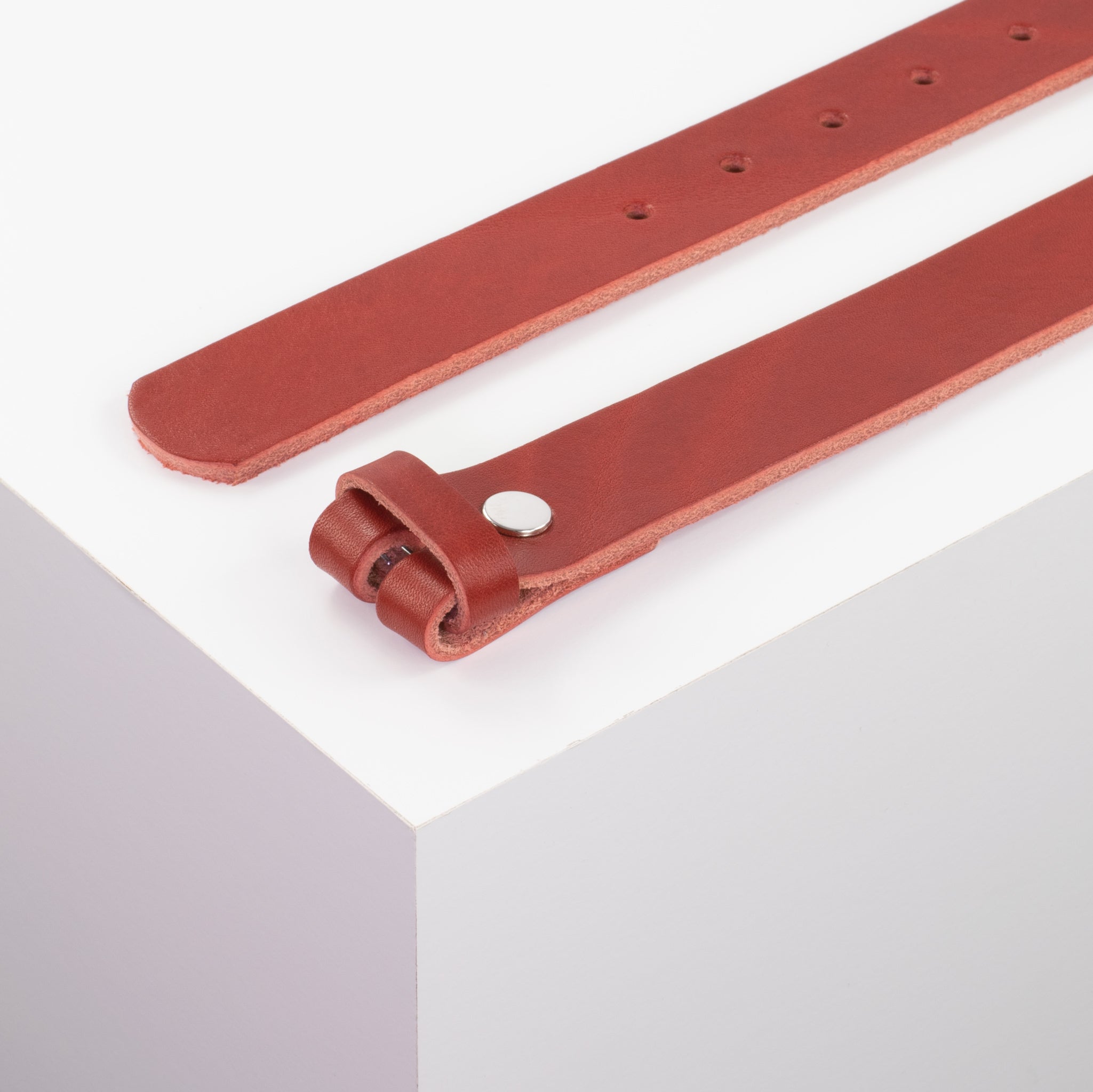 Ledergürtel 3cm rot ohne Muster#farbe_rot
