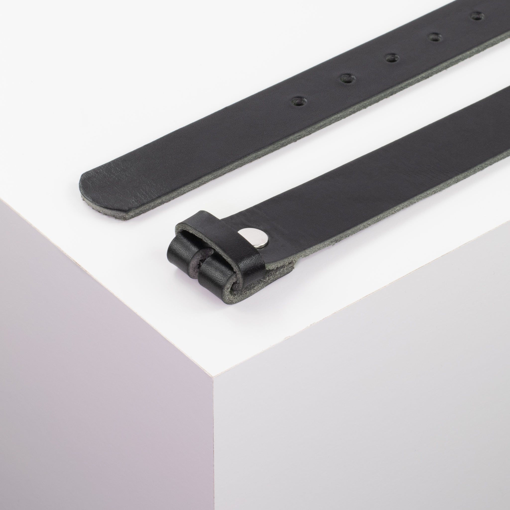 Ledergürtel 3cm schwarz ohne Muster#farbe_schwarz