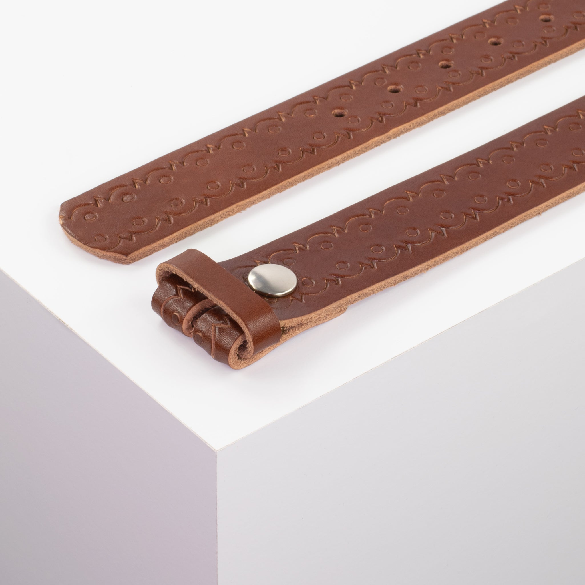Ledergürtel 3.5cm cognac Lochwelle#farbe_cognac