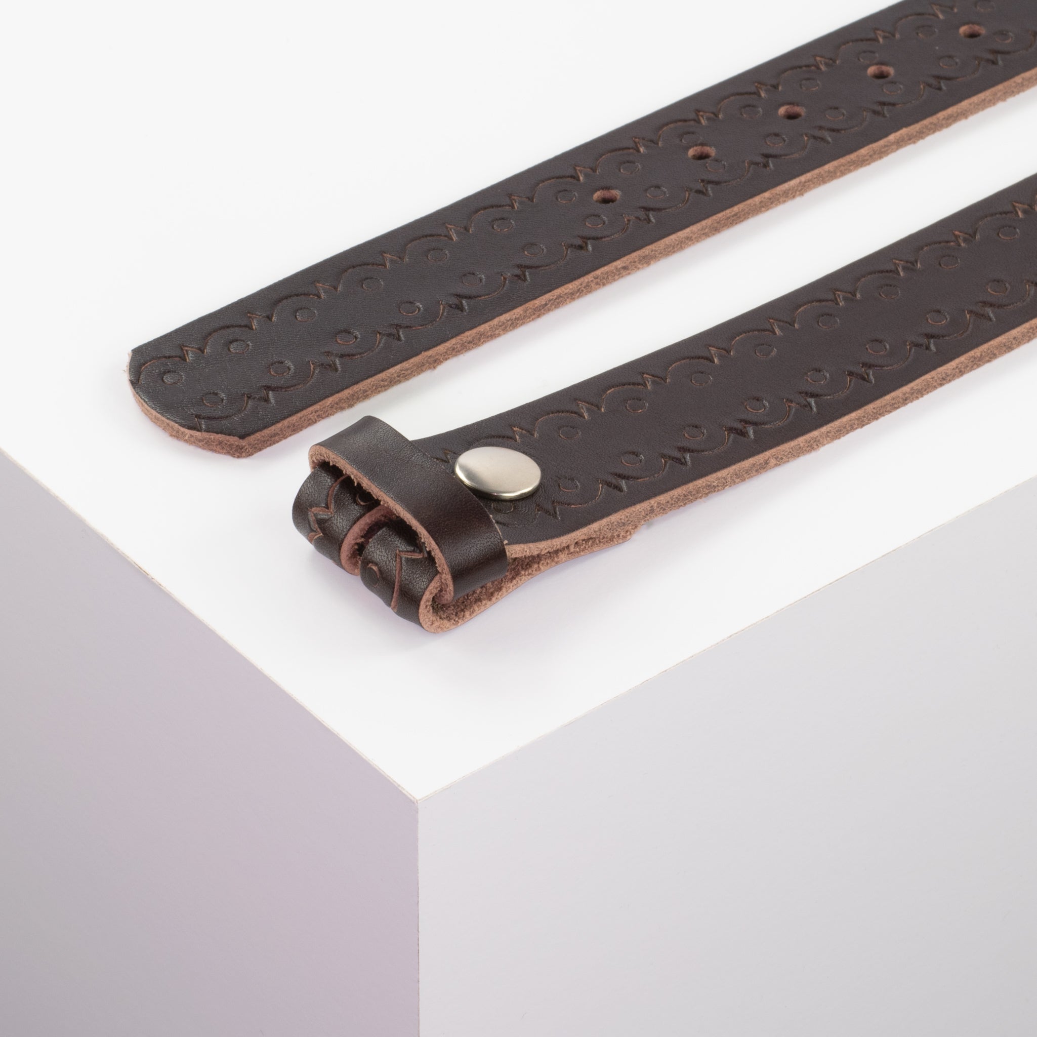 Ledergürtel 3.5cm braun Lochwelle#farbe_braun