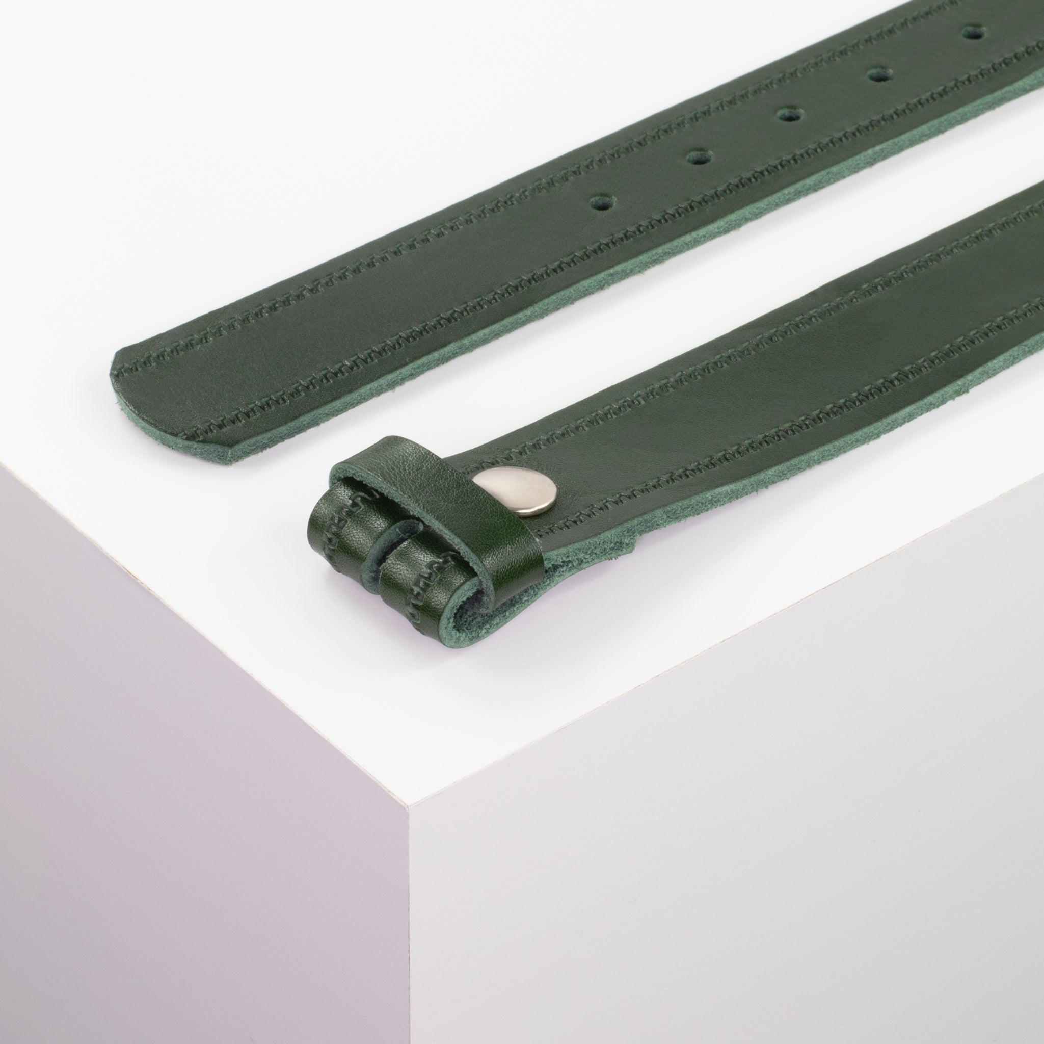 Ledergürtel 3.5cm gruen Reisverschluss#farbe_gruen