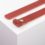 Ledergürtel 3.5cm rot ohne Muster#farbe_rot