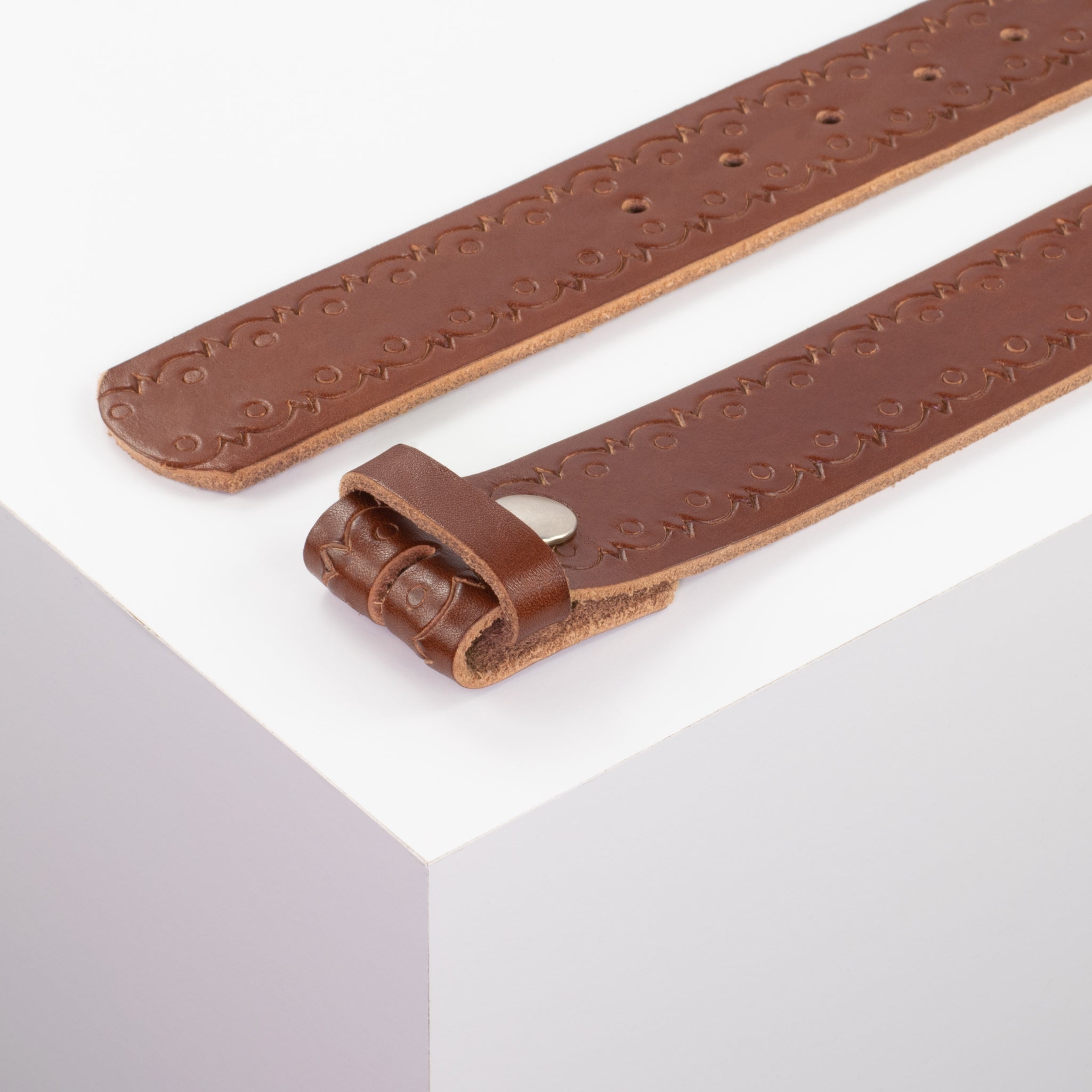 Ledergürtel 4cm cognac Lochwelle#farbe_cognac