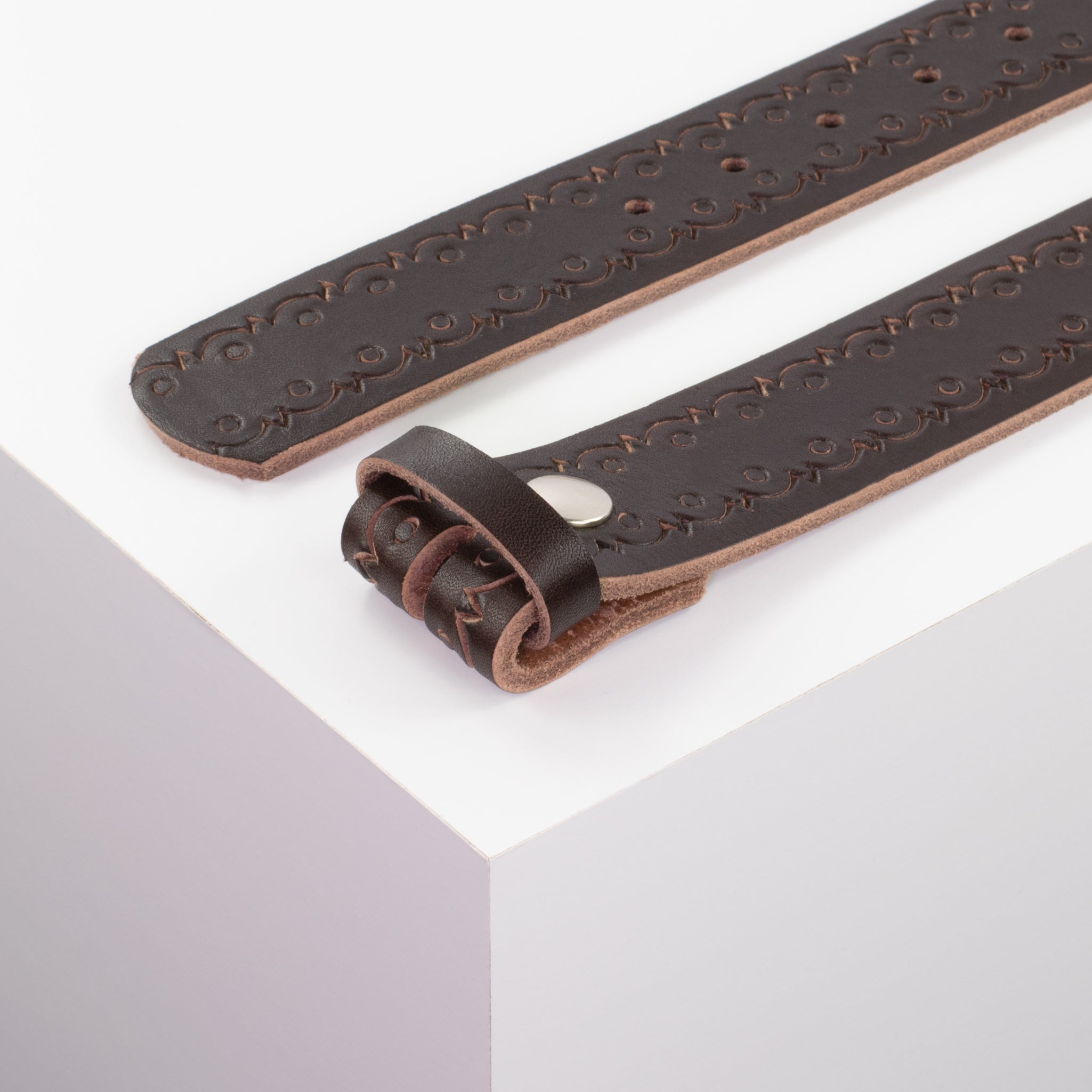 Ledergürtel 4cm braun Lochwelle#farbe_braun