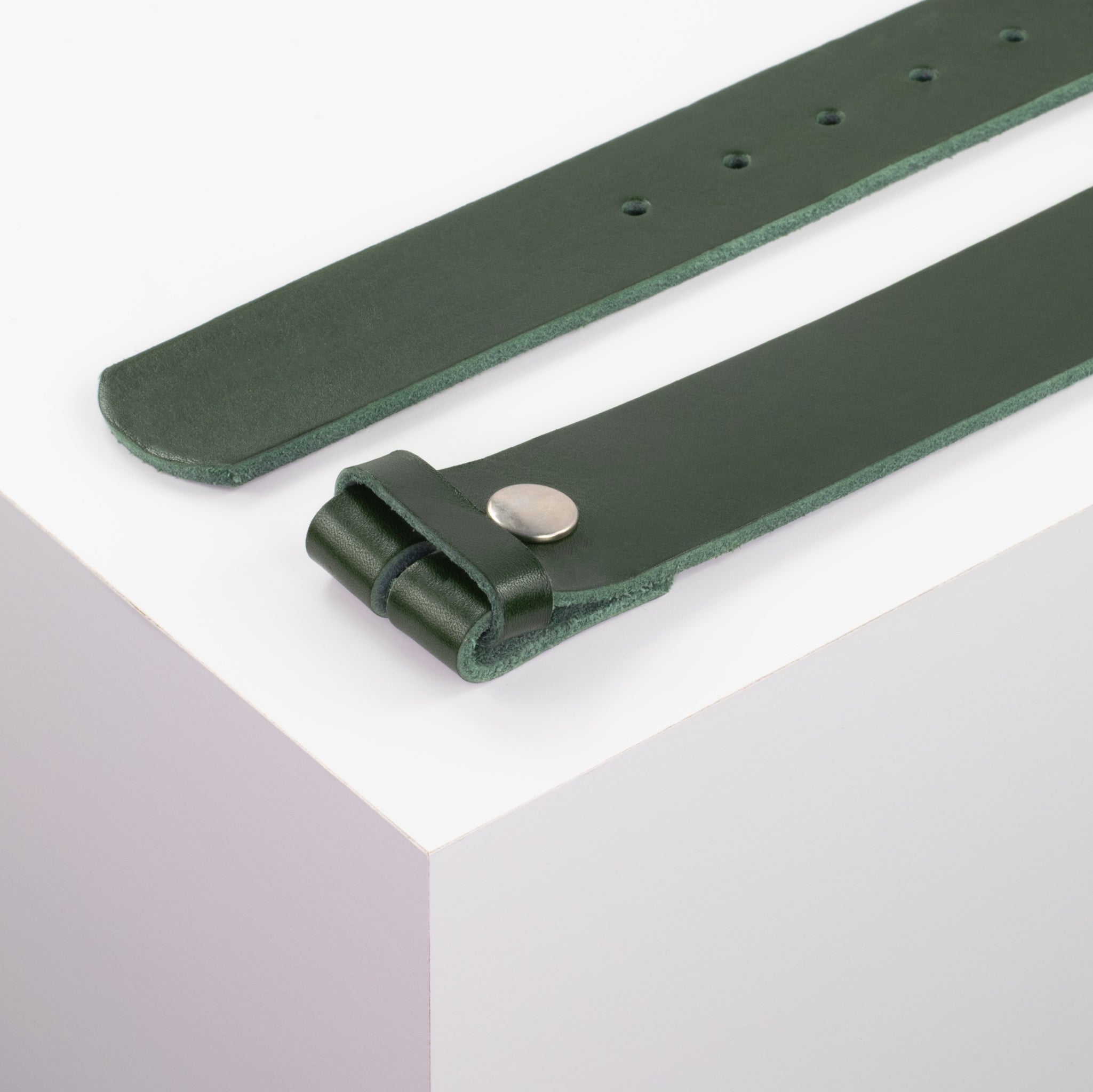 Ledergürtel 4cm gruen ohne Muster#farbe_gruen