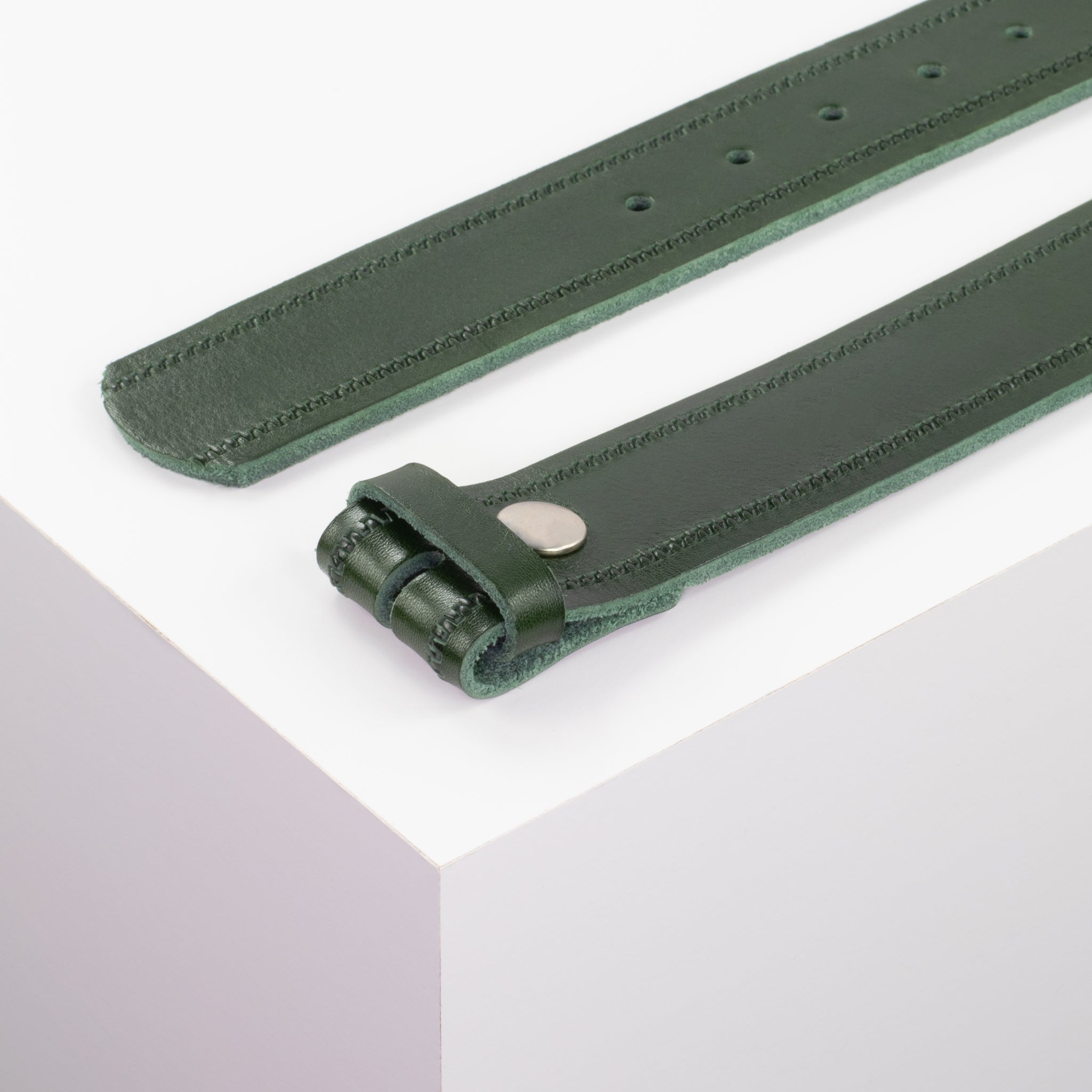 Ledergürtel 4cm gruen Reisverschluss#farbe_gruen