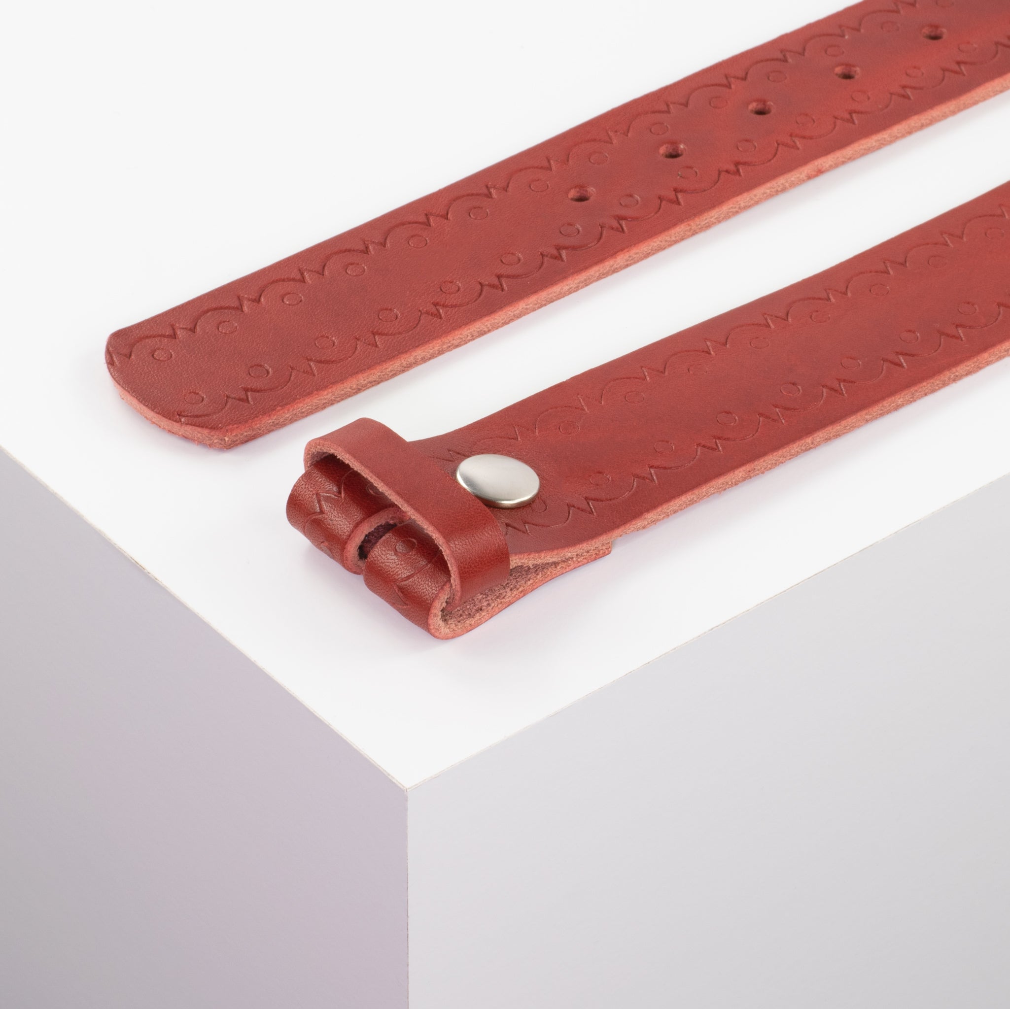 Ledergürtel 4cm rot Lochwelle#farbe_rot