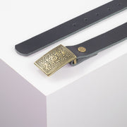 Ledergürtel 3cm mit Schnalle Kitzbühel messing navi ohne Muster