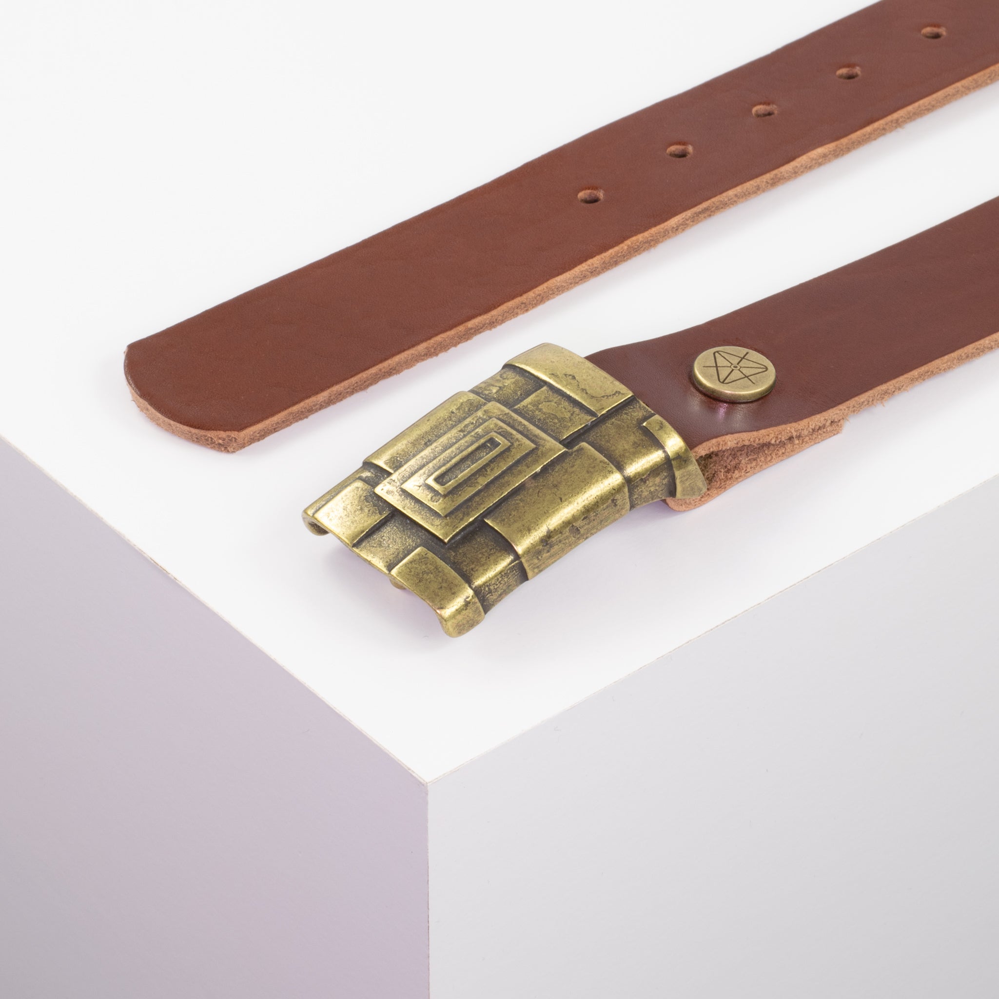 Ledergürtel 3.5cm cognac ohne Muster#farbe_cognac