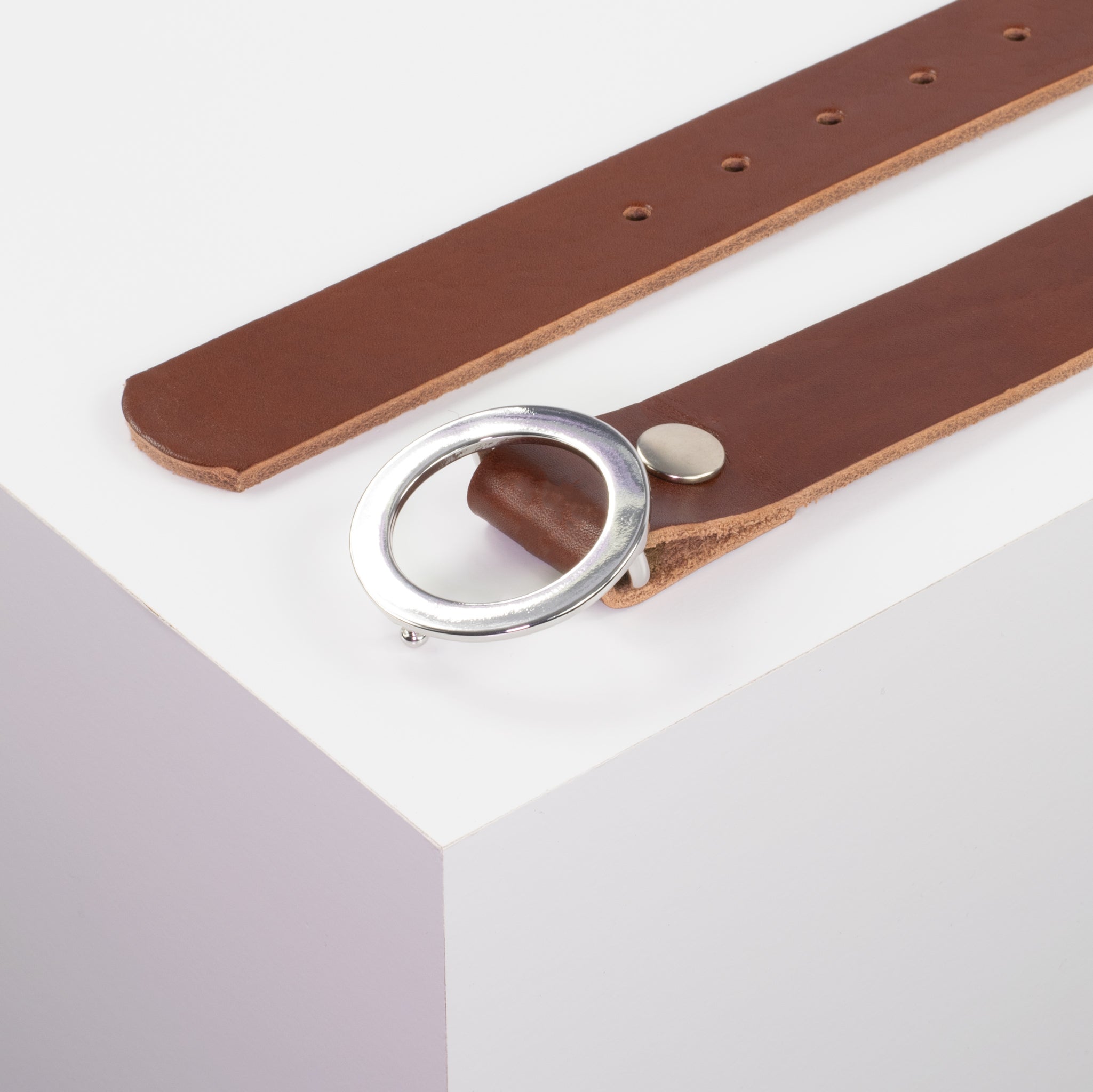Ledergürtel 3.5cm cognac ohne Muster#farbe_cognac