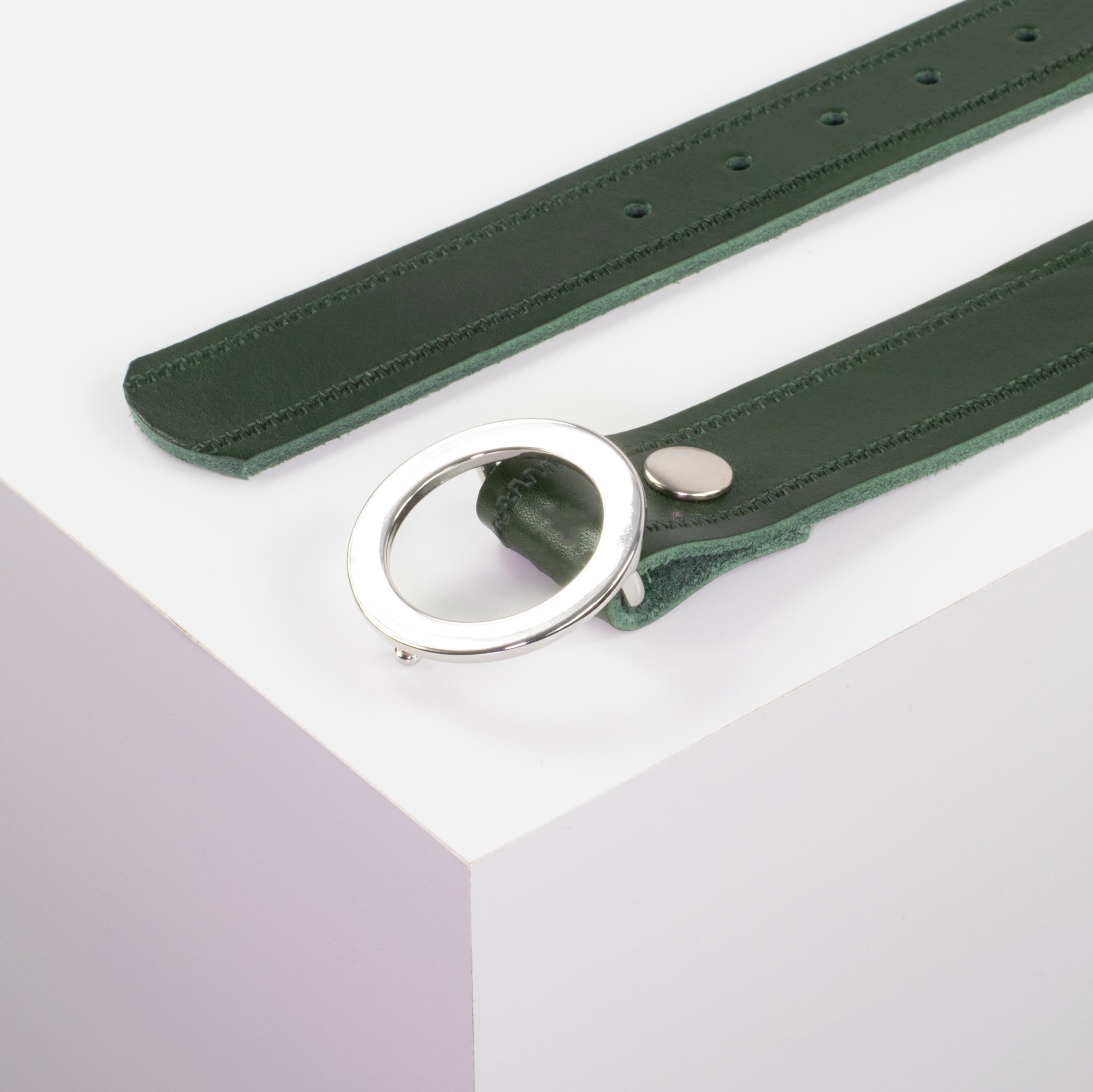Ledergürtel 3.5cm gruen Reisverschluss#farbe_gruen