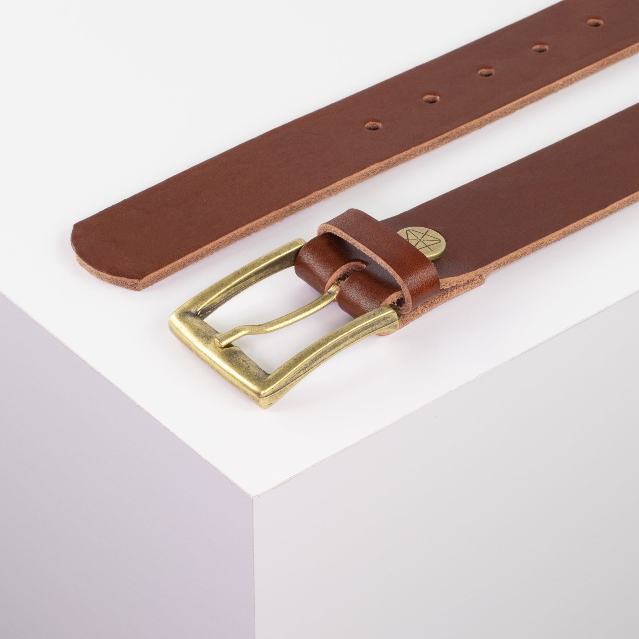 Ledergürtel 3.5cm cognac ohne Muster#farbe_cognac