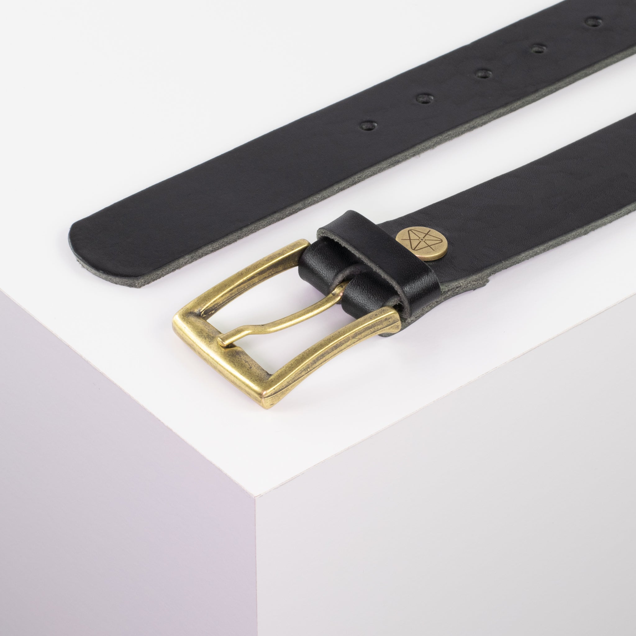 Ledergürtel 3.5cm schwarz ohne Muster#farbe_schwarz