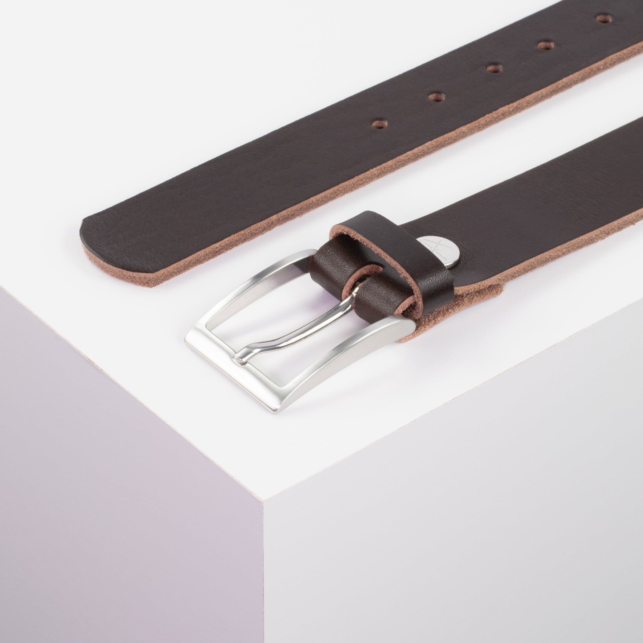Ledergürtel 3.5cm braun ohne Muster#farbe_braun