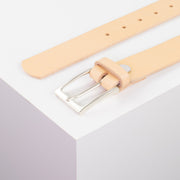 Ledergürtel 3,5cm mit Schnalle San Sebastian natur ohne Muster