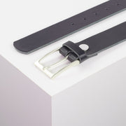 Ledergürtel 3,5cm mit Schnalle San Sebastian navi ohne Muster