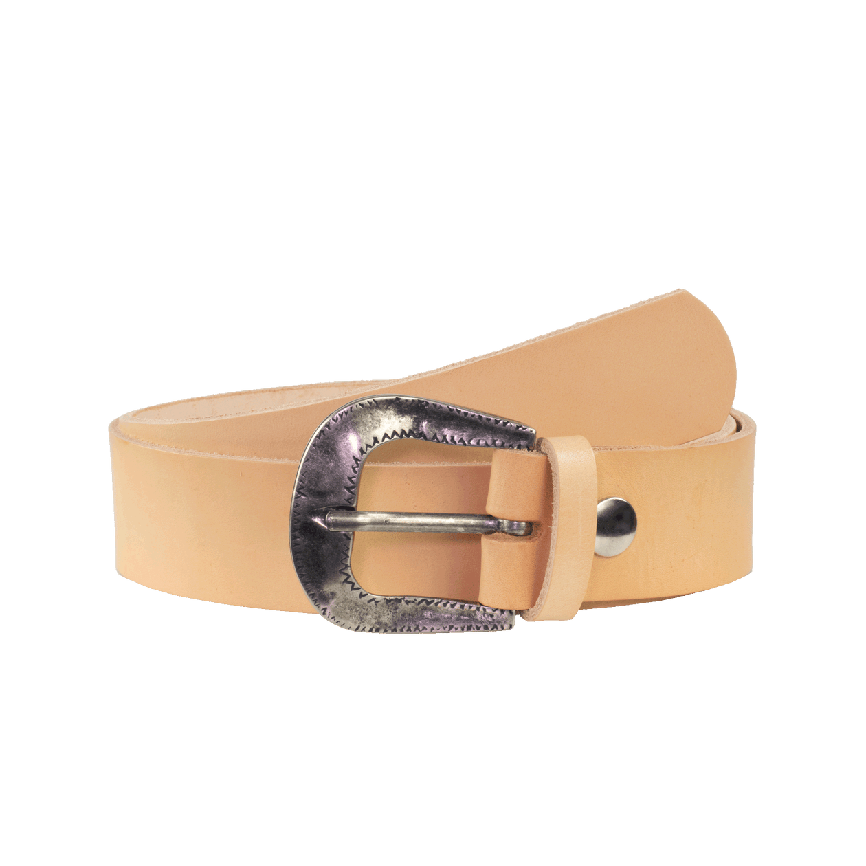 Ledergürtel 4cm mit Schnalle Berlin natur ohne Muster