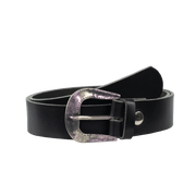 Ledergürtel 4cm mit Schnalle Berlin schwarz ohne Muster