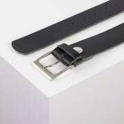 Ledergürtel 4cm mit Schnalle Copenhagen schwarz ohne Muster